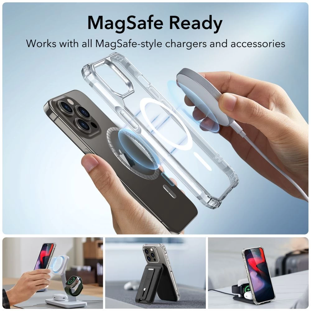 Apple iPhone 15 Pro Max case transparent ESR AIR ARMOR HALOLOCK MAGSAFE