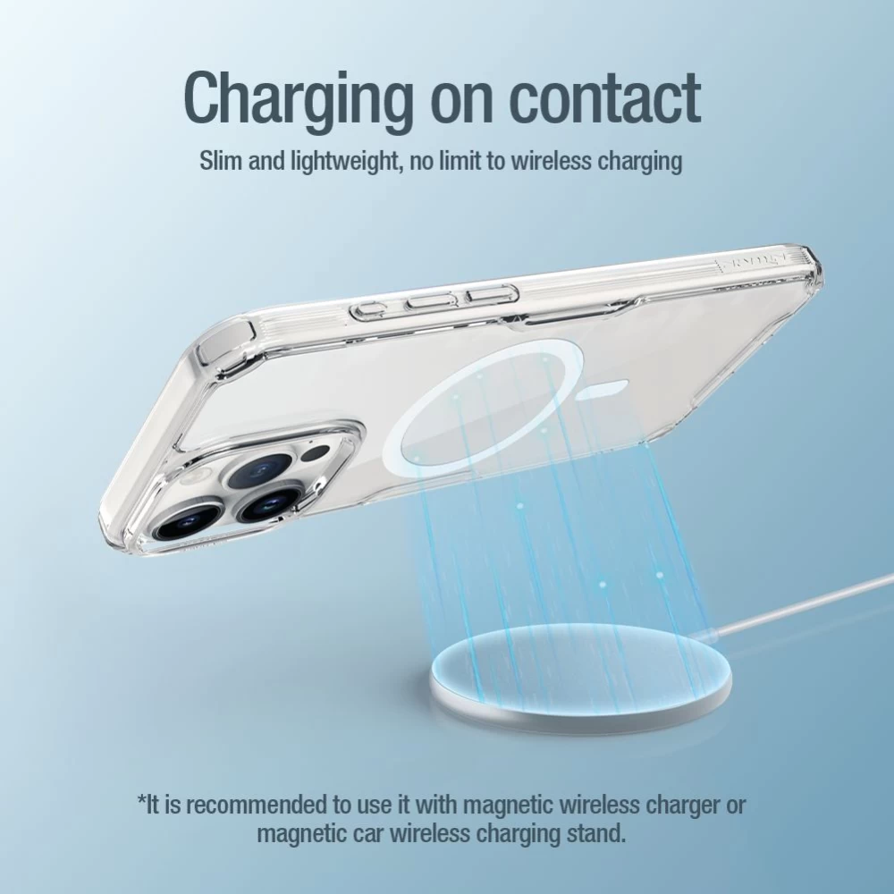 Apple iPhone 15 Pro Max case transparent NILLKIN TPU PRO MAGNETIC