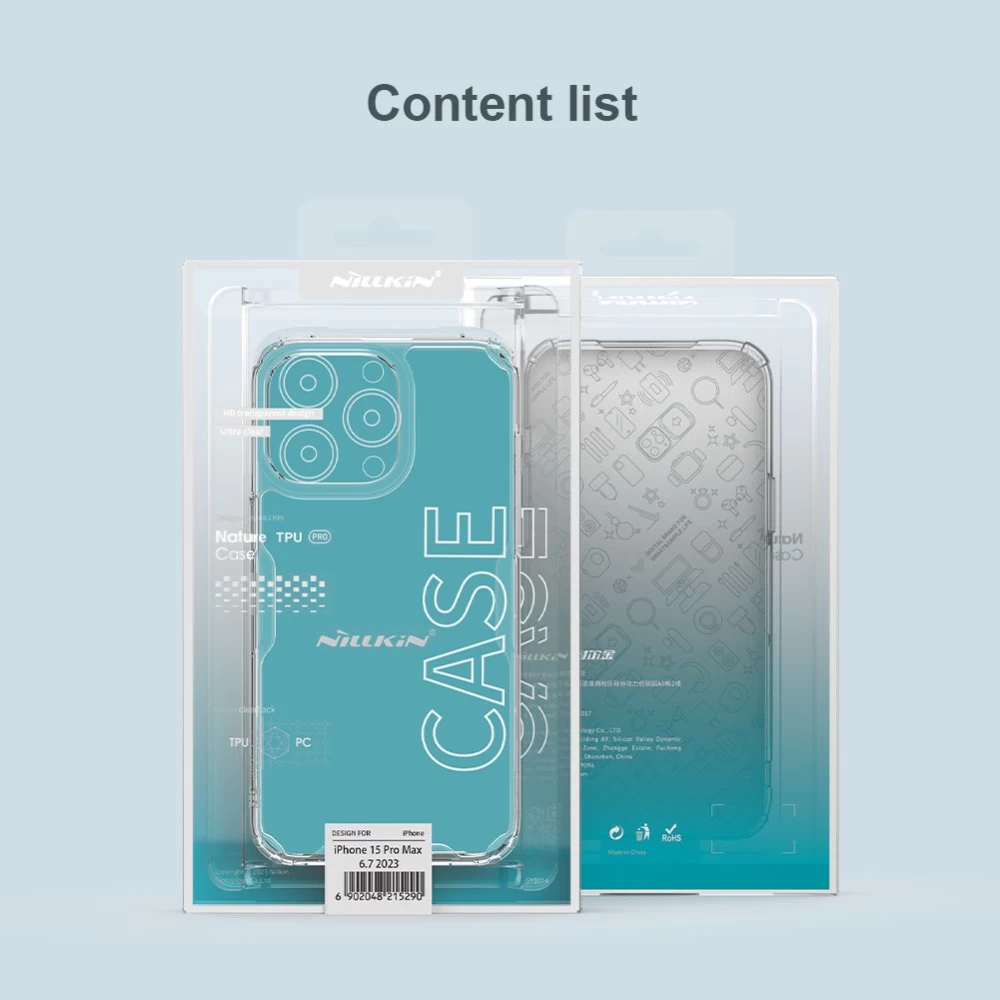 Apple iPhone 15 Pro Max case transparent NILLKIN TPU PRO