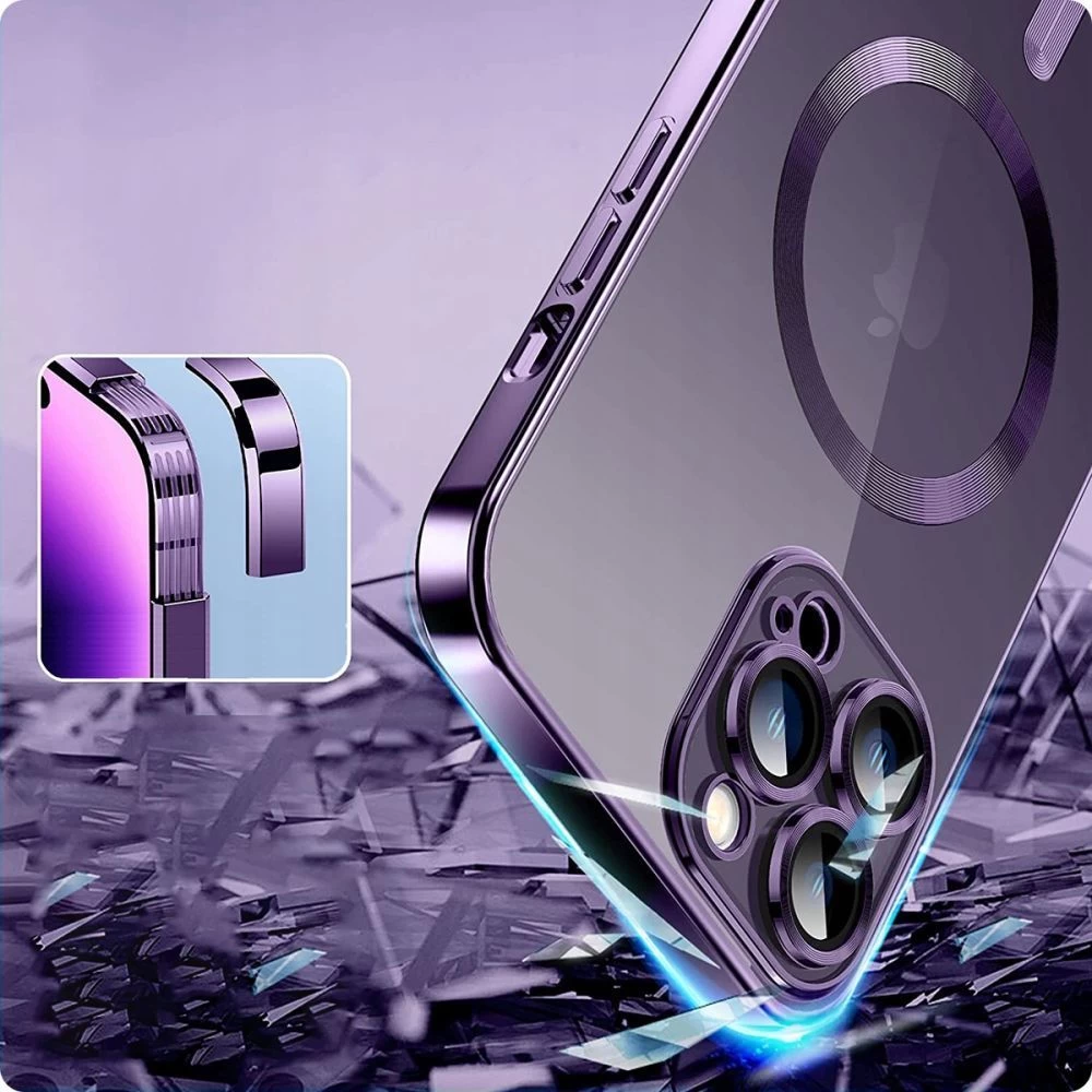 Apple iPhone 15 Pro Max vāciņš melns TECH-PROTECT MAGSHINE MAGSAFE