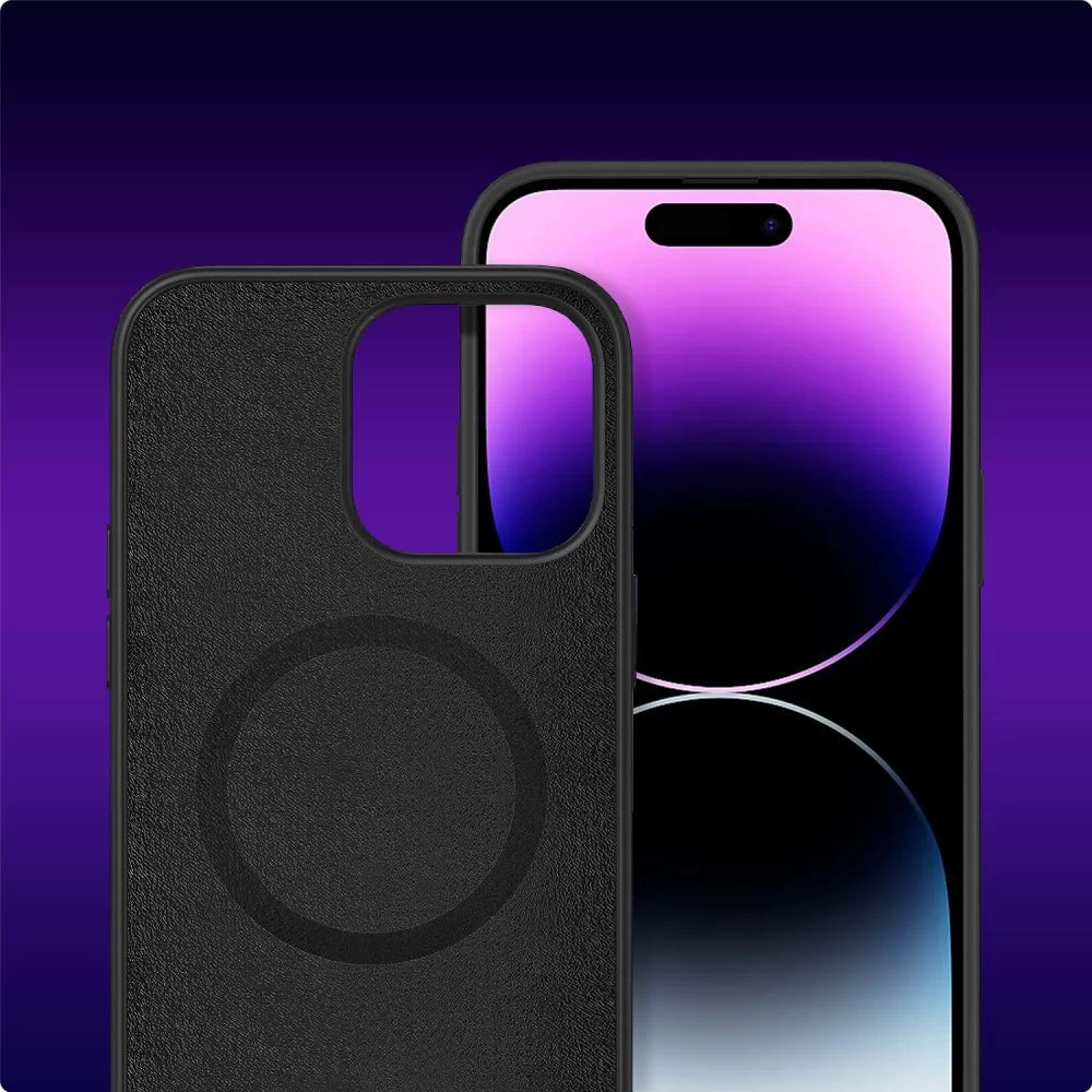 Apple iPhone 15 Pro Max case black TECH-PROTECT SILICONE MAGSAFE