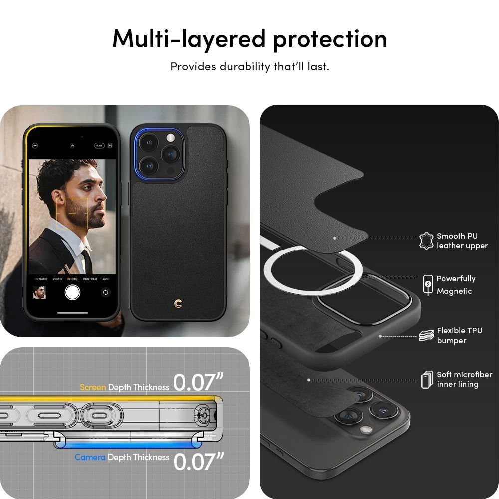 Apple iPhone 15 Pro Max case black SPIGEN CYRILL KAJUK MAG MAGSAFE
