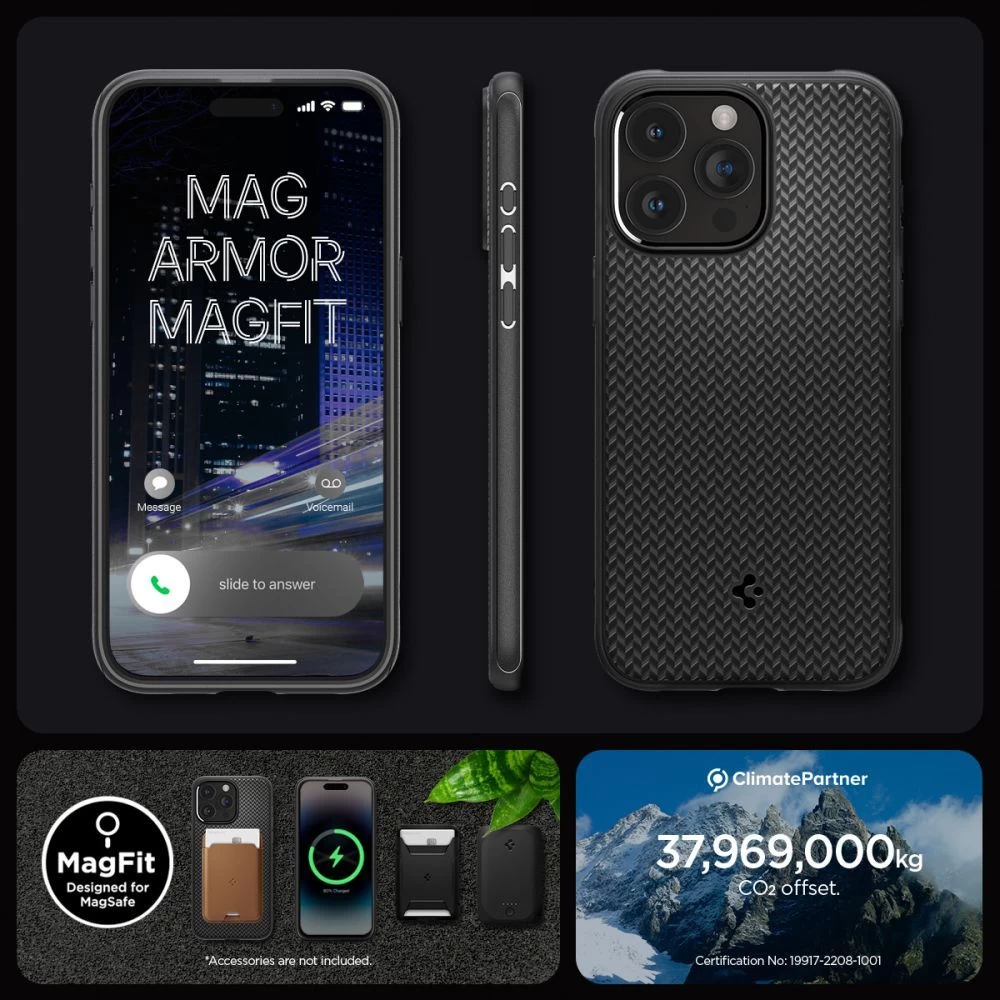 Apple iPhone 15 Pro Max case black SPIGEN MAG ARMOR MAGSAFE