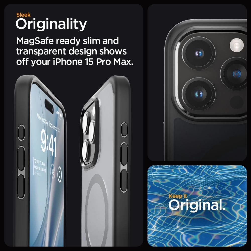 Apple iPhone 15 Pro Max ümbris must SPIGEN ULTRA HYBRID MAG MAGSAFE