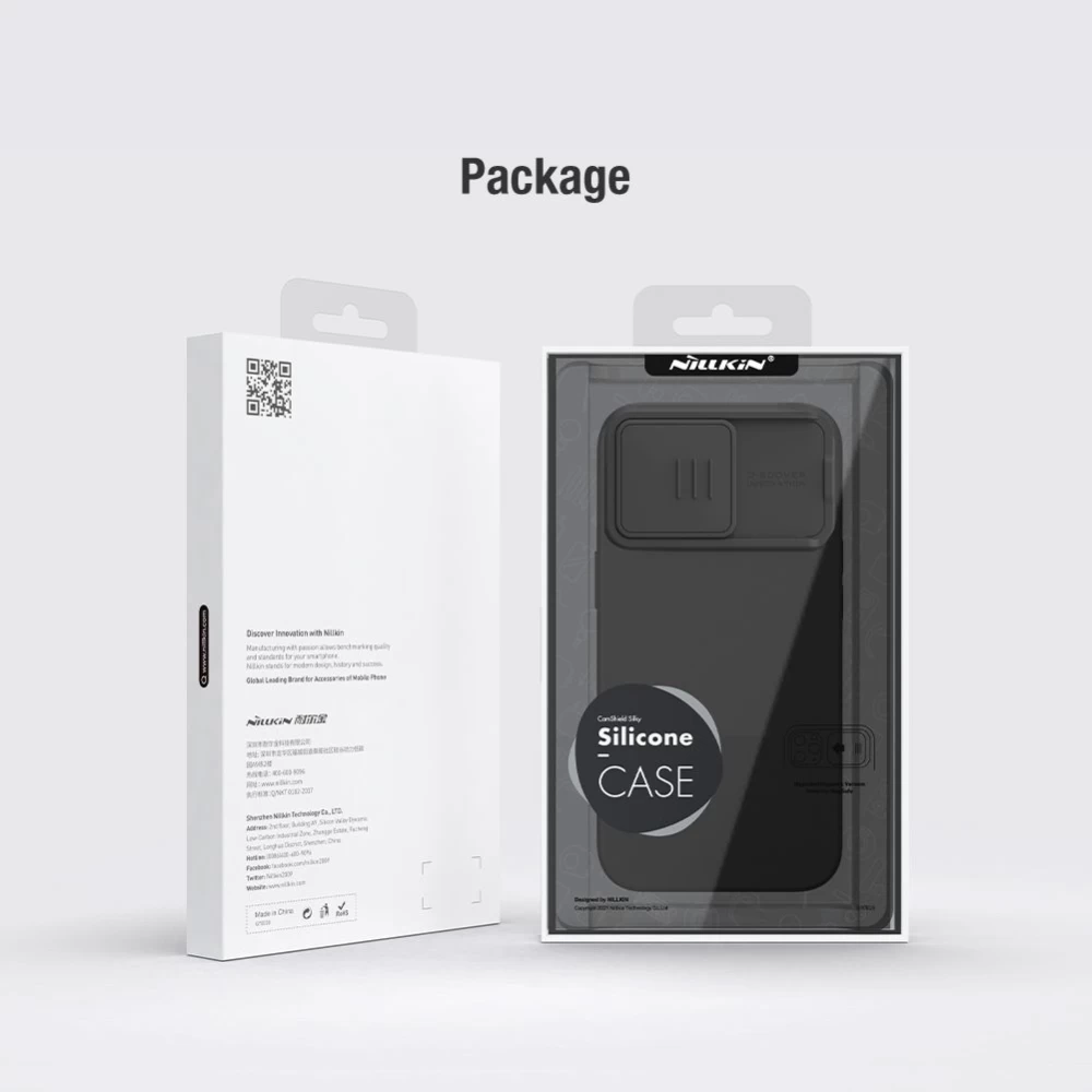 Apple iPhone 15 Pro Max case black NILLKIN CAMSHIELD SILKY SILICON