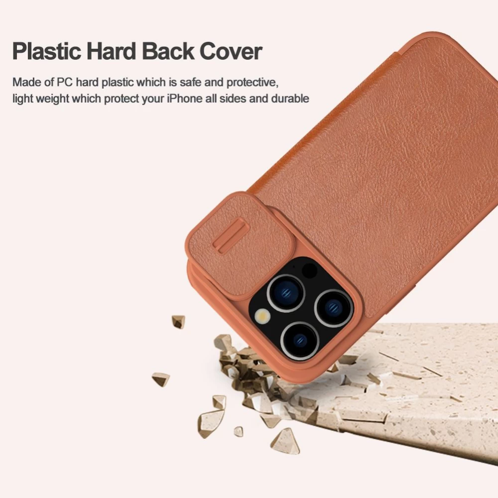 Apple iPhone 15 Pro Max case black NILLKIN QIN PRO LEATHER