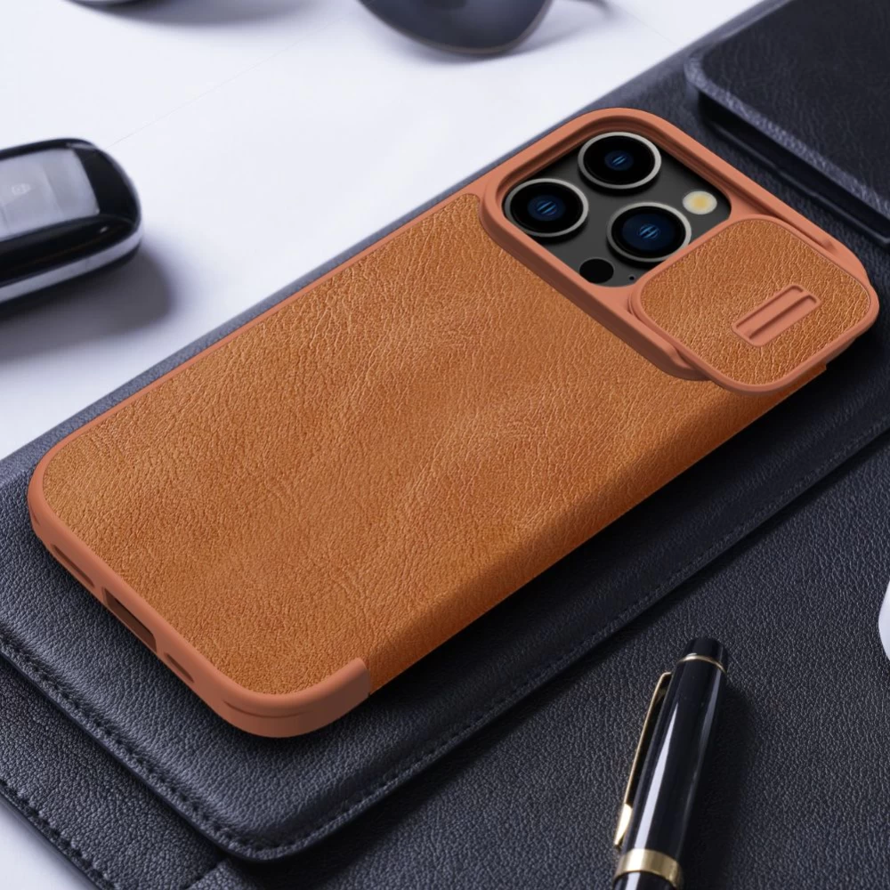 Apple iPhone 15 Pro Max case black NILLKIN QIN PRO LEATHER