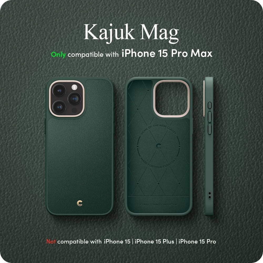 Apple iPhone 15 Pro Max case green SPIGEN CYRILL KAJUK MAG MAGSAFE