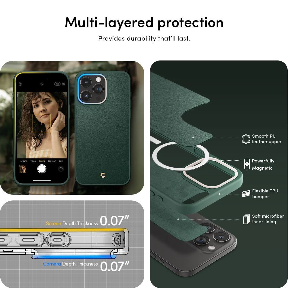 Apple iPhone 15 Pro Max case green SPIGEN CYRILL KAJUK MAG MAGSAFE