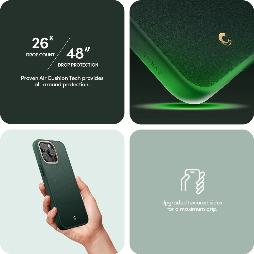 Apple iPhone 15 Pro Max case green SPIGEN CYRILL KAJUK MAG MAGSAFE