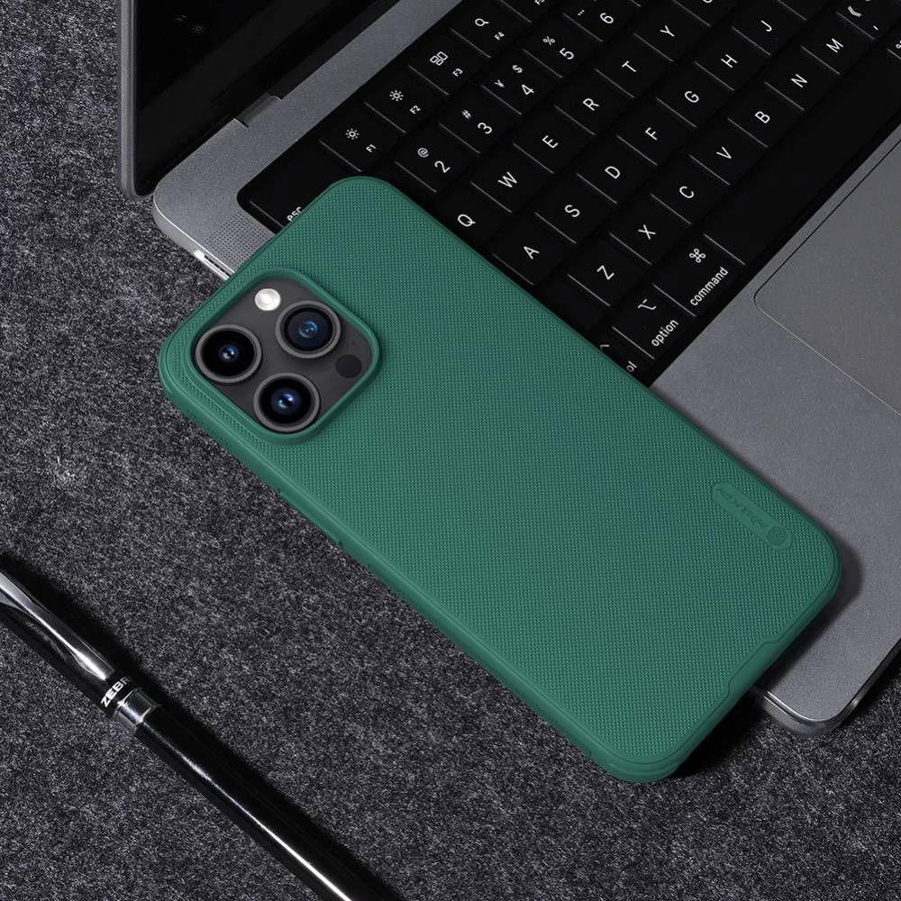 Apple iPhone 15 Pro Max case green NILLKIN SUPER FROSTED SHIELD PRO MAGNETIC