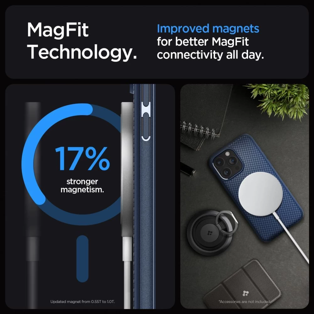 Apple iPhone 15 Pro Max case blue SPIGEN MAG ARMOR MAGSAFE