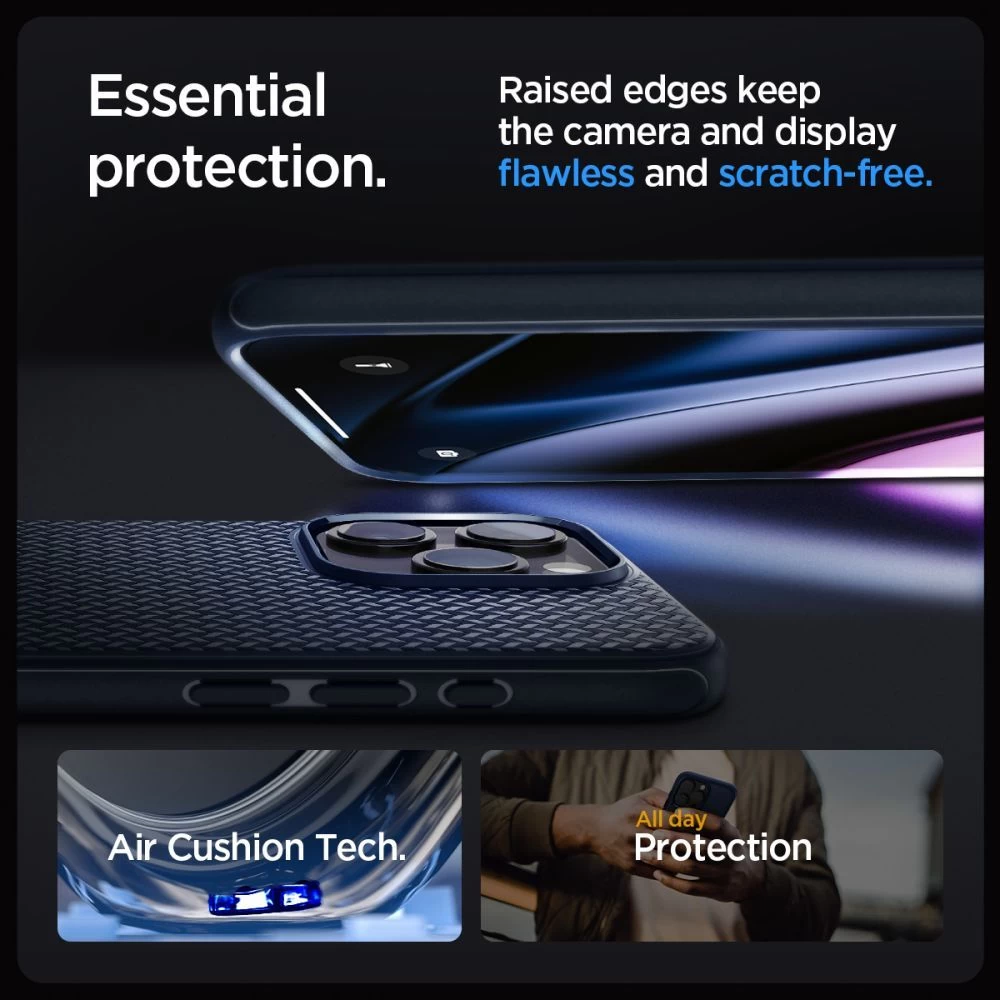 Apple iPhone 15 Pro Max case blue SPIGEN MAG ARMOR MAGSAFE
