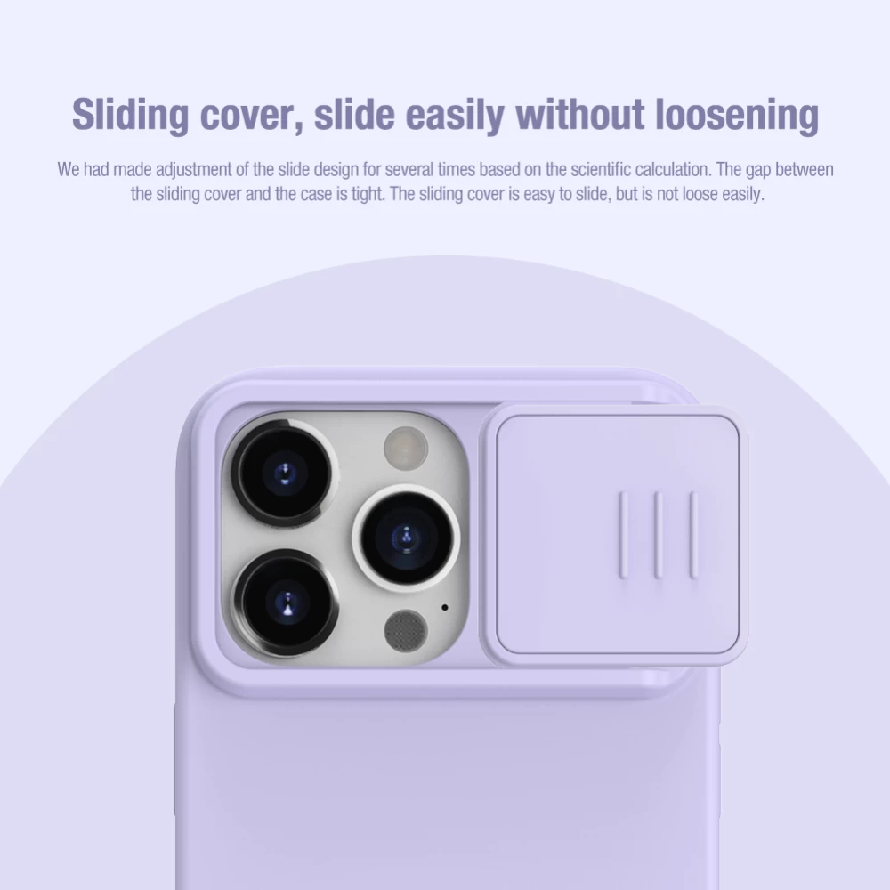 Apple iPhone 15 Pro Max case blue NILLKIN CAMSHIELD SILKY SILICON