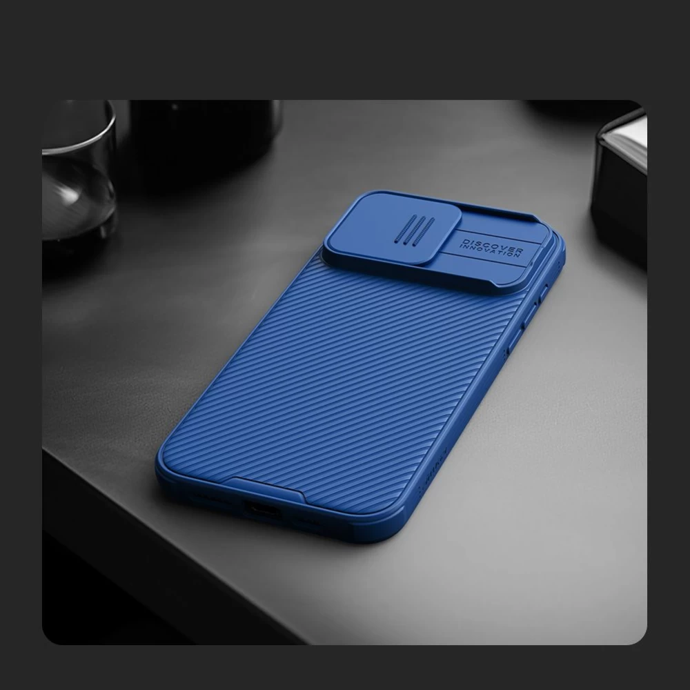 Apple iPhone 15 Pro Max case blue NILLKIN CAMSHIELD PRO
