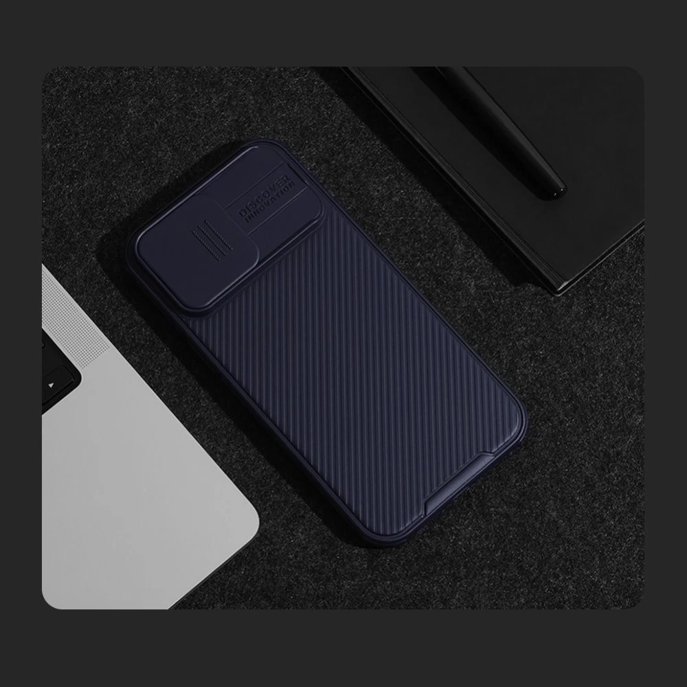 Apple iPhone 15 Pro Max case blue NILLKIN CAMSHIELD PRO