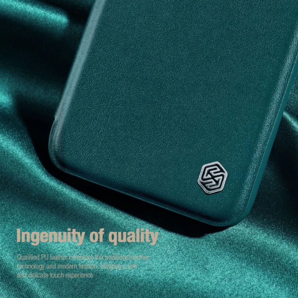 Apple iPhone 15 Pro Max case blue NILLKIN QIN PRO LEATHER (CLOTH VERSION)