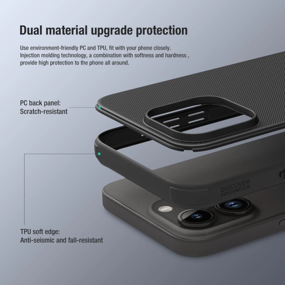 Apple iPhone 15 Pro Max case blue NILLKIN SUPER FROSTED SHIELD PRO