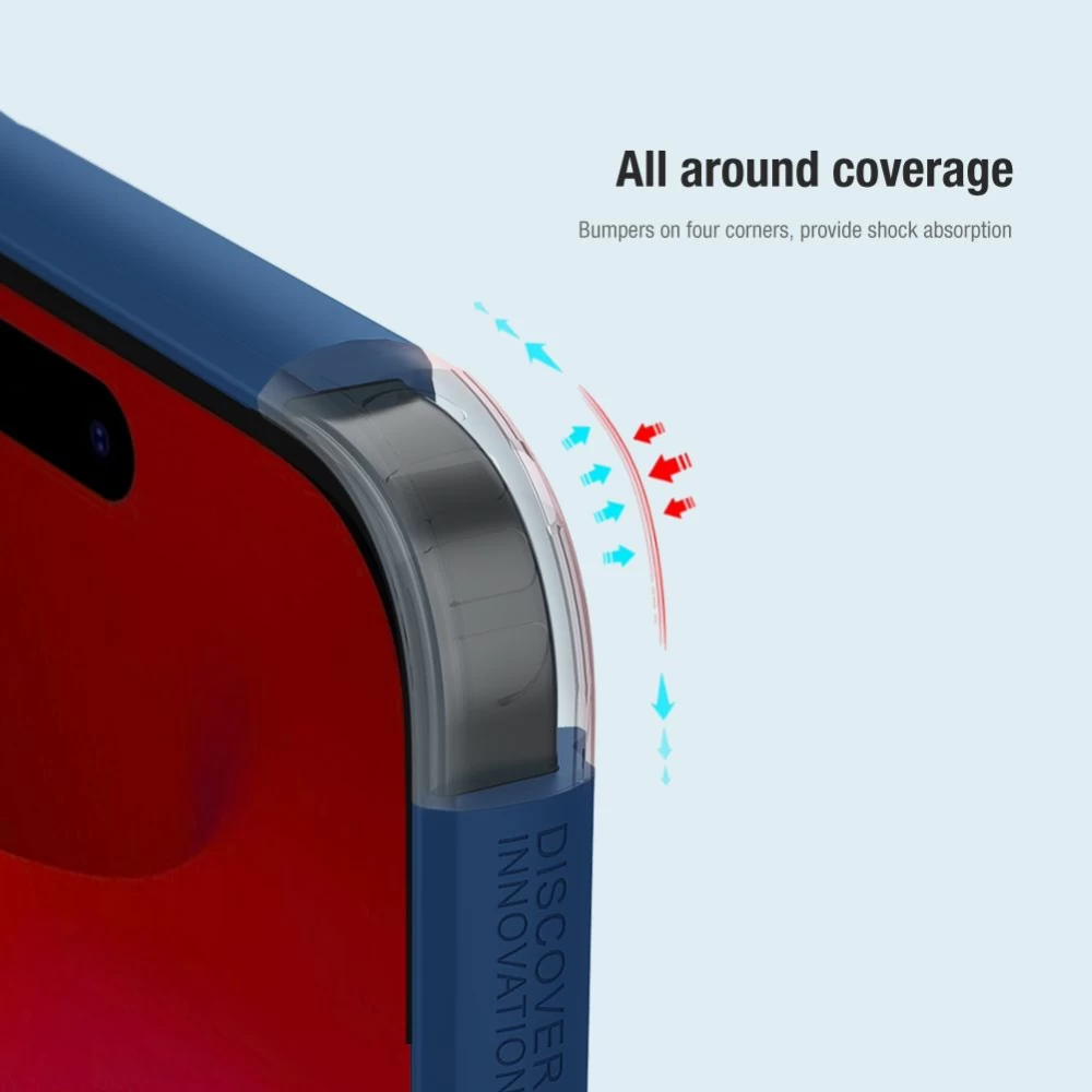 Apple iPhone 15 Pro Max case blue NILLKIN SUPER FROSTED SHIELD PRO