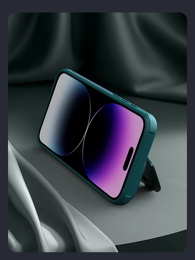 Apple iPhone 15 Pro Max skal blå NILLKIN CAMSHIELD PROP LEATHER