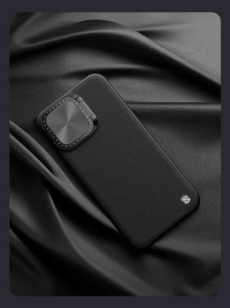 Apple iPhone 15 Pro Max skal blå NILLKIN CAMSHIELD PROP LEATHER MAGNETIC