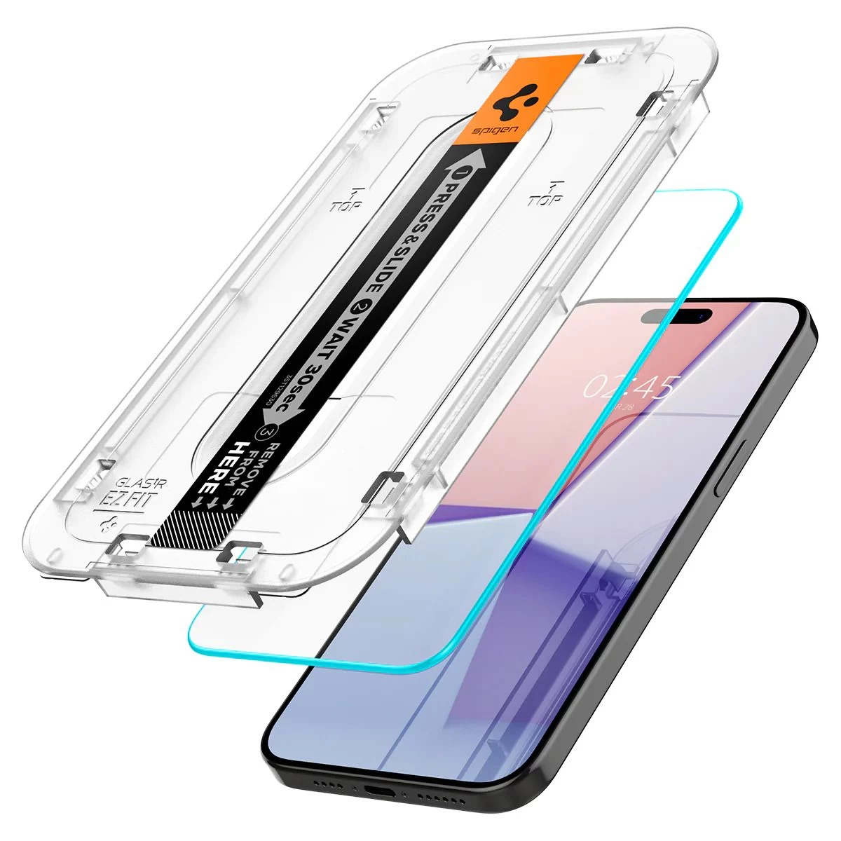 Apple iPhone 15 Pro Max skärmskydd SPIGEN GLAS.TR ”EZ FIT” 2-PACK