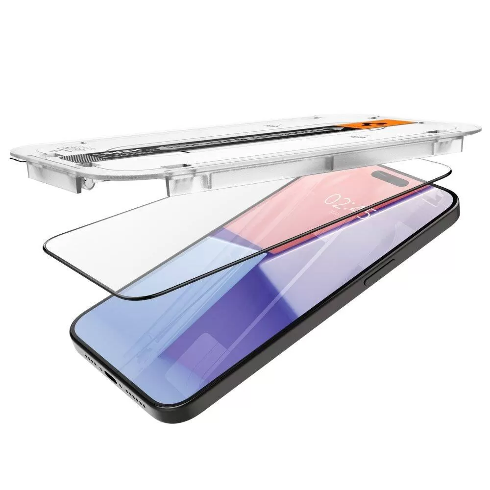 Apple iPhone 15 Pro Max skärmskydd SPIGEN GLAS.TR ”EZ FIT” FC 2-PACK