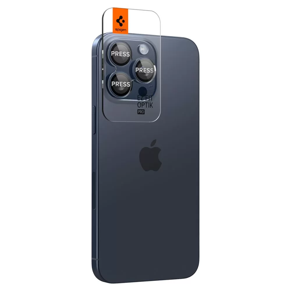 Apple iPhone 15 Pro Max aizsargstikls SPIGEN OPTIK.TR ”EZ FIT” CAMERA PROTECTOR 2-PACK
