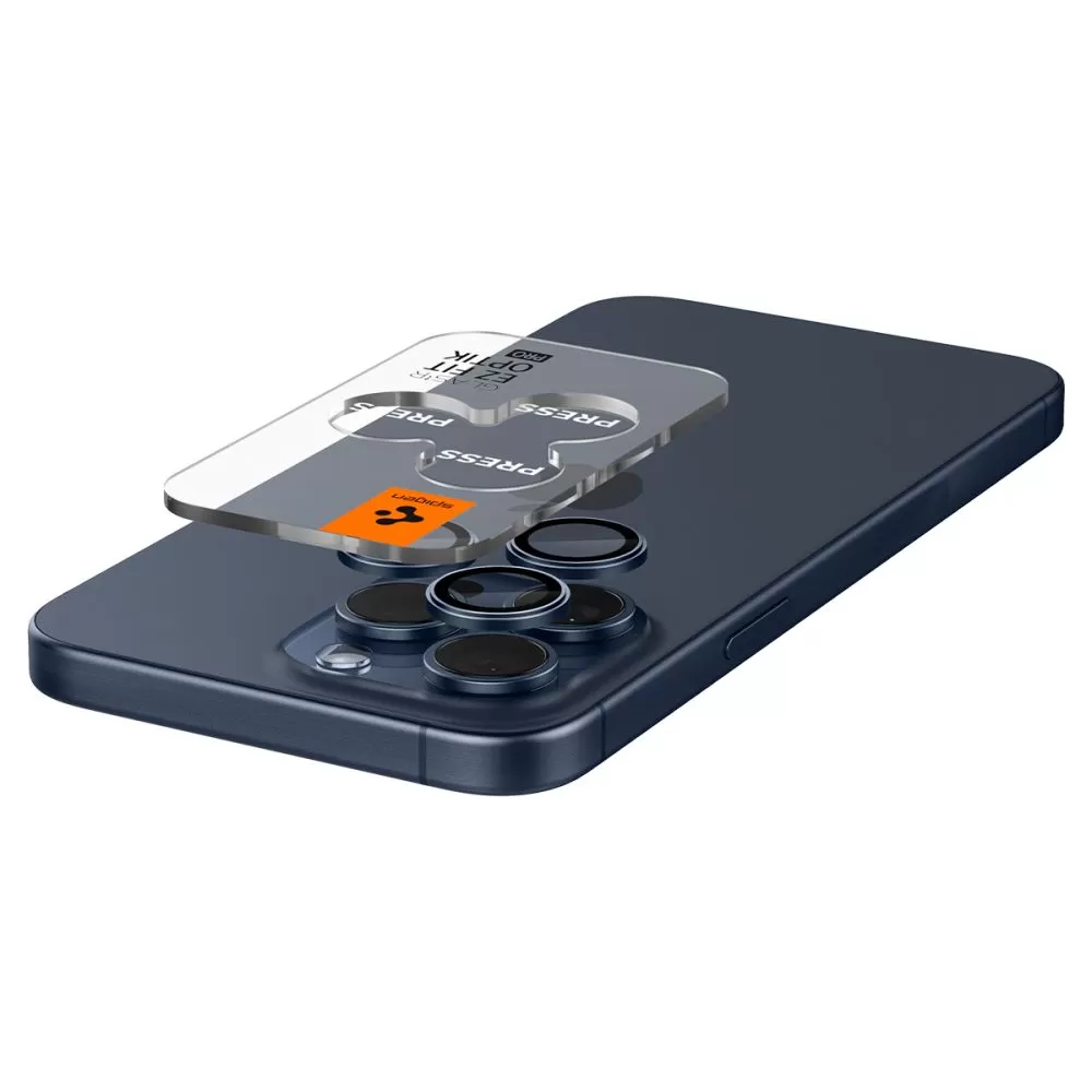 Apple iPhone 15 Pro Max aizsargstikls SPIGEN OPTIK.TR ”EZ FIT” CAMERA PROTECTOR 2-PACK