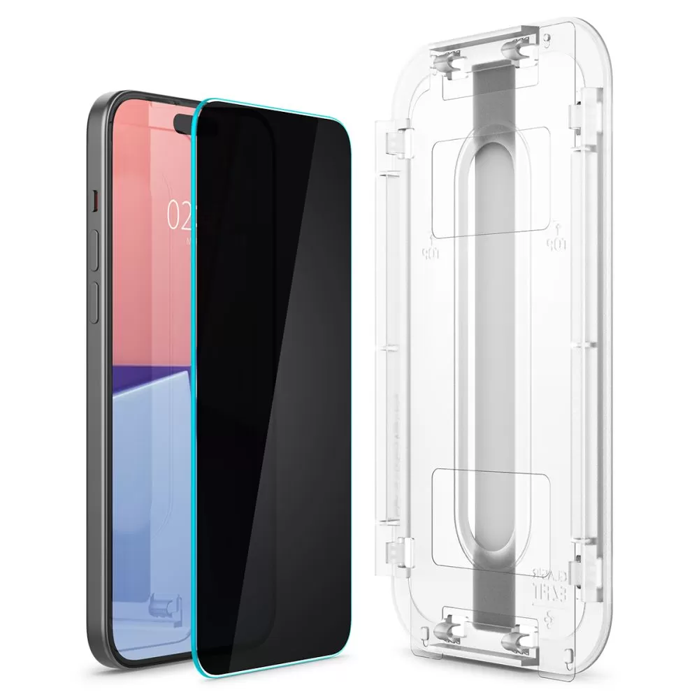 Apple iPhone 15 Pro Max skärmskydd SPIGEN GLAS.TR ”EZ FIT” PRIVACY