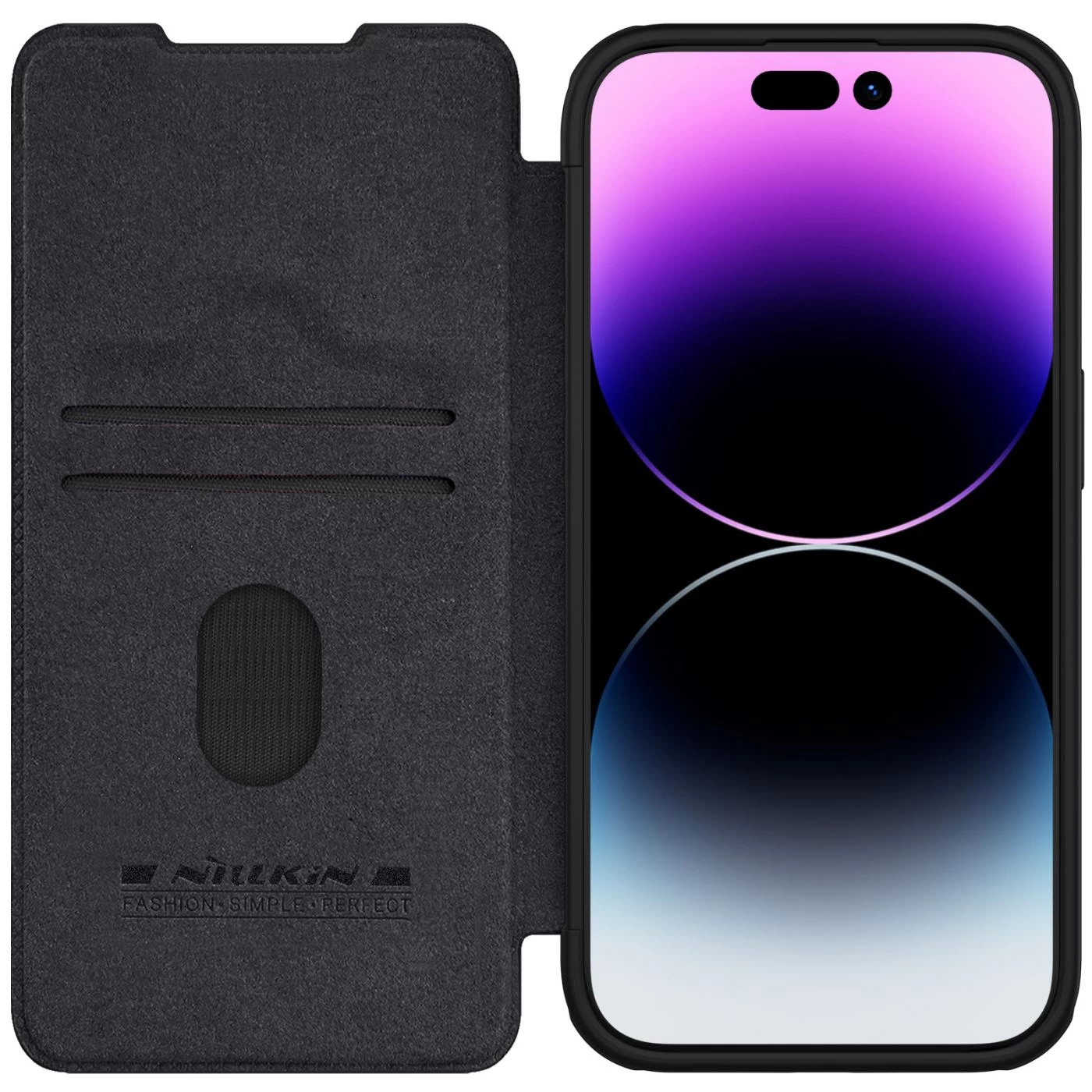 Apple iPhone 15 Pro Max case black NILLKIN QIN PRO LEATHER