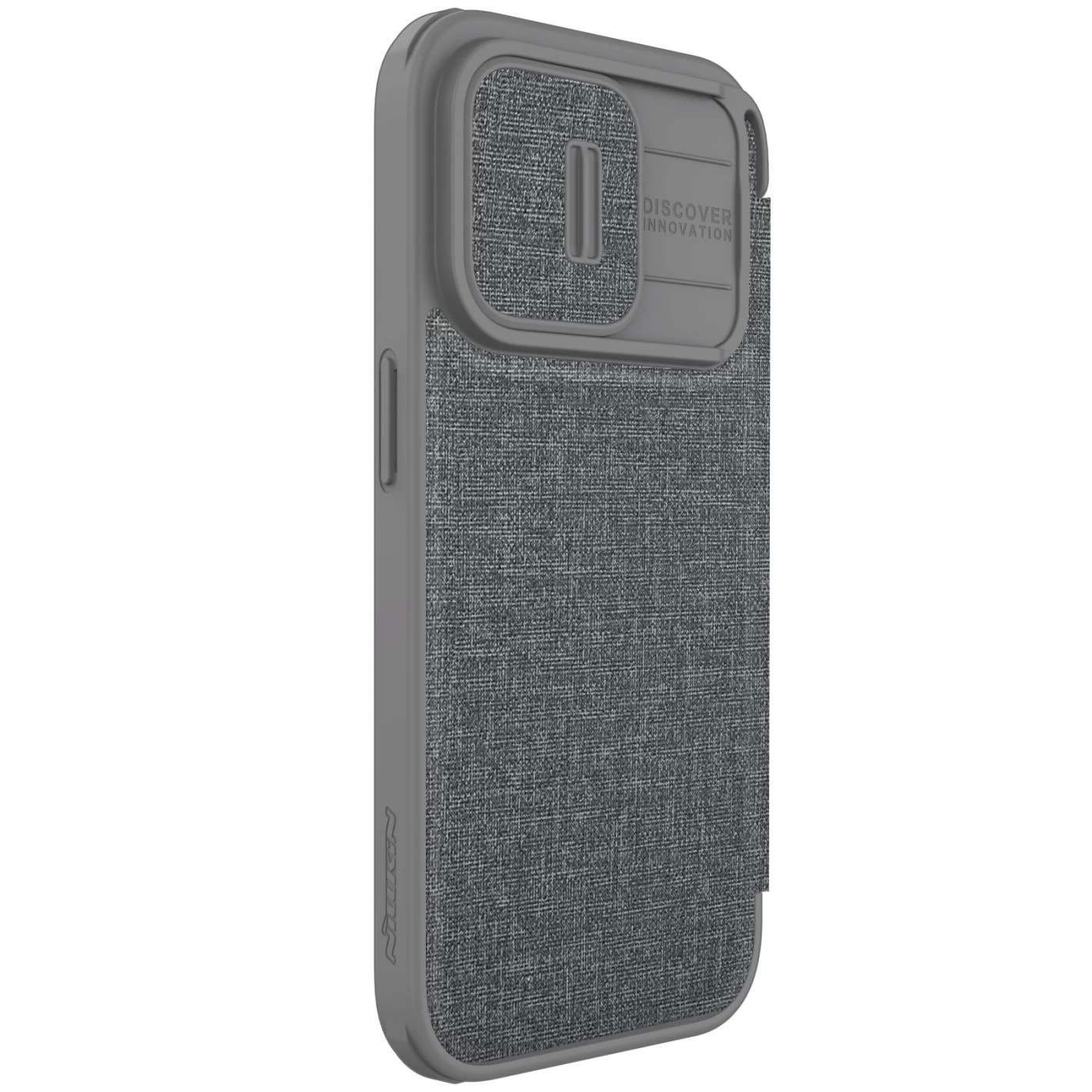 Apple iPhone 15 Pro Max case gray NILLKIN QIN PRO LEATHER (CLOTH VERSION)