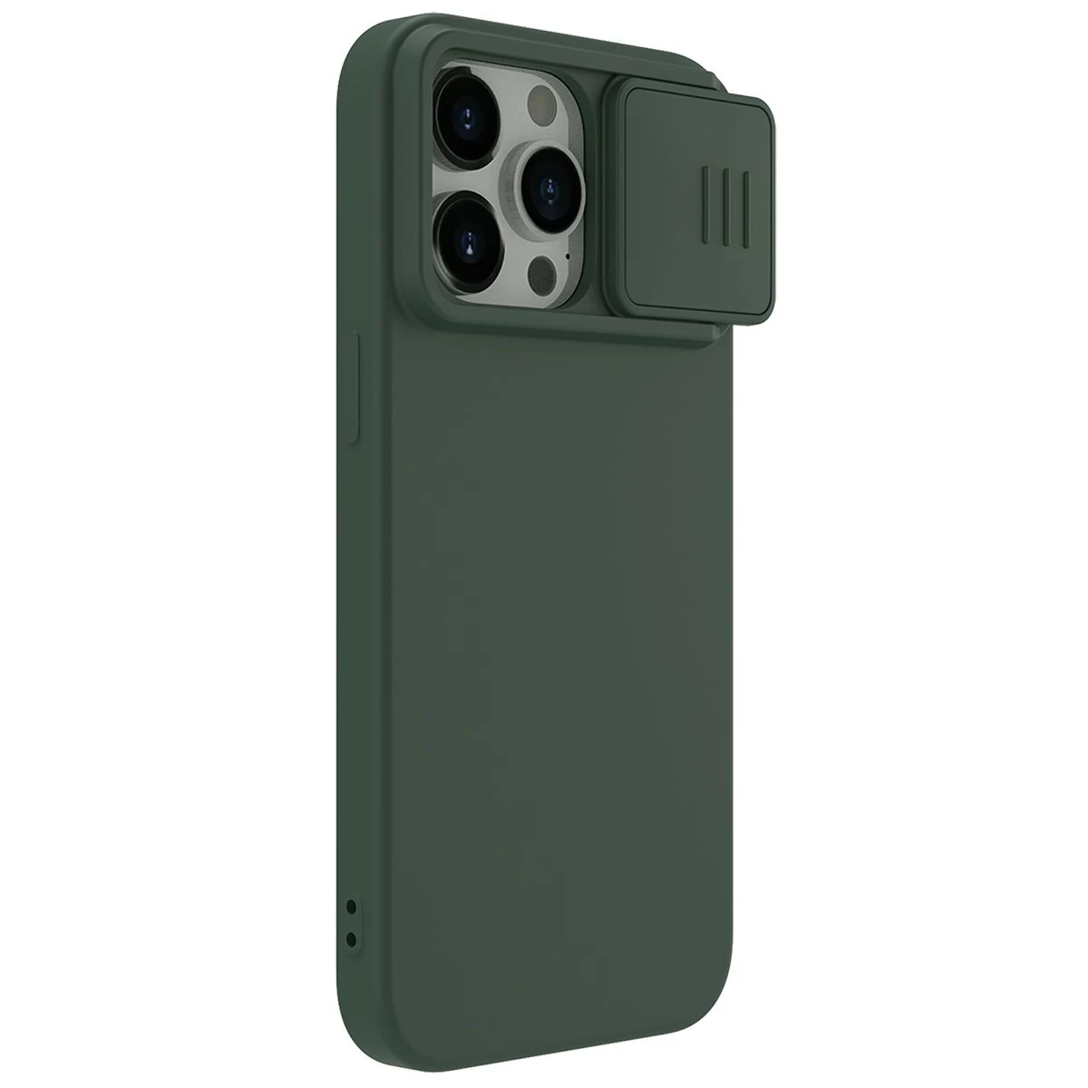 Apple iPhone 15 Pro Max case green NILLKIN CAMSHIELD SILKY SILICON