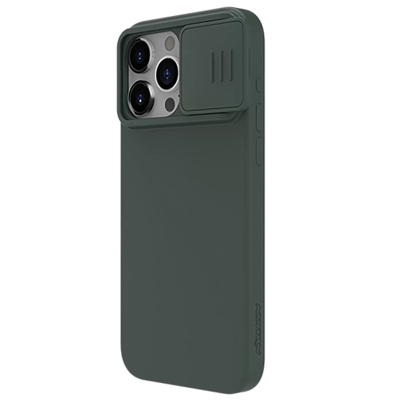 Apple iPhone 15 Pro Max case green NILLKIN CAMSHIELD SILKY MAGNETIC SILICON