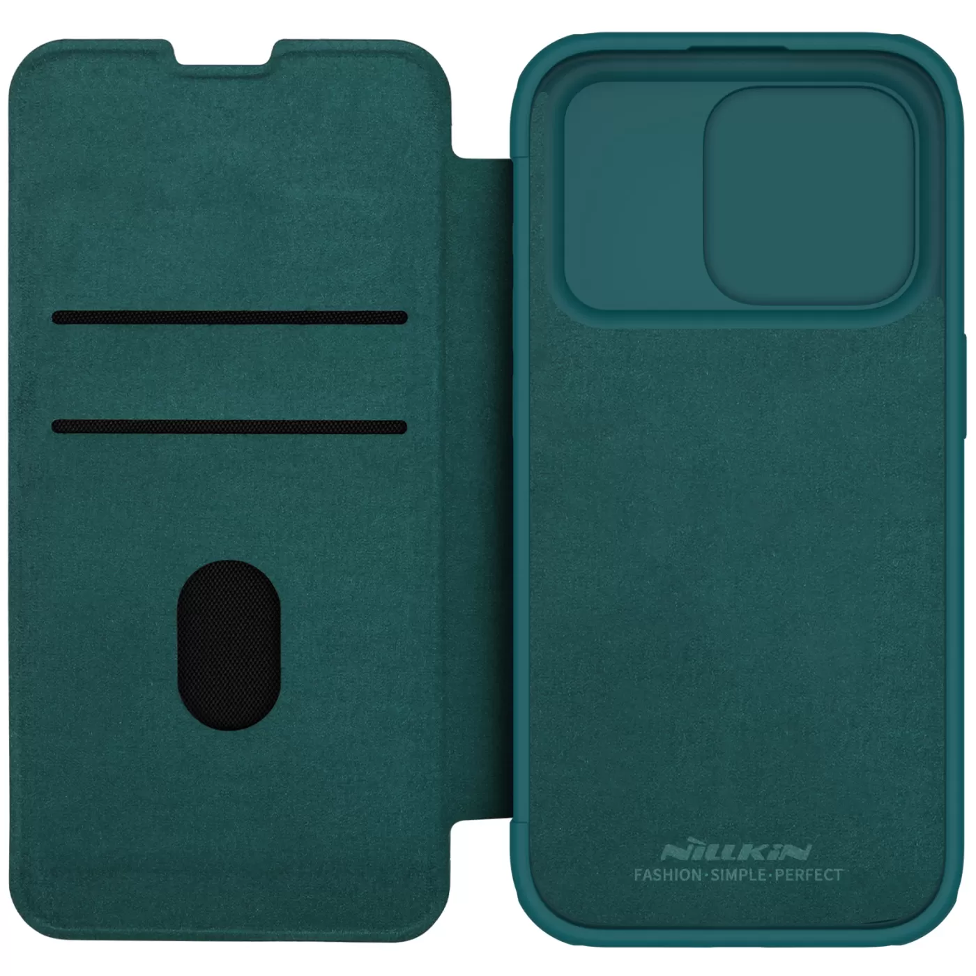 Apple iPhone 15 Pro Max case green NILLKIN QIN PRO LEATHER (PLAIN VERSION)