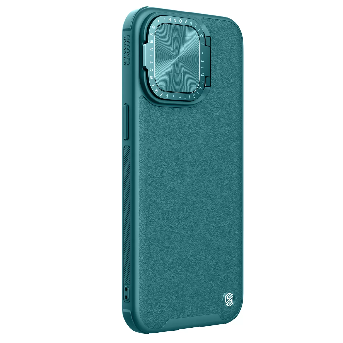 Apple iPhone 15 Pro Max skal grön NILLKIN CAMSHIELD PROP LEATHER