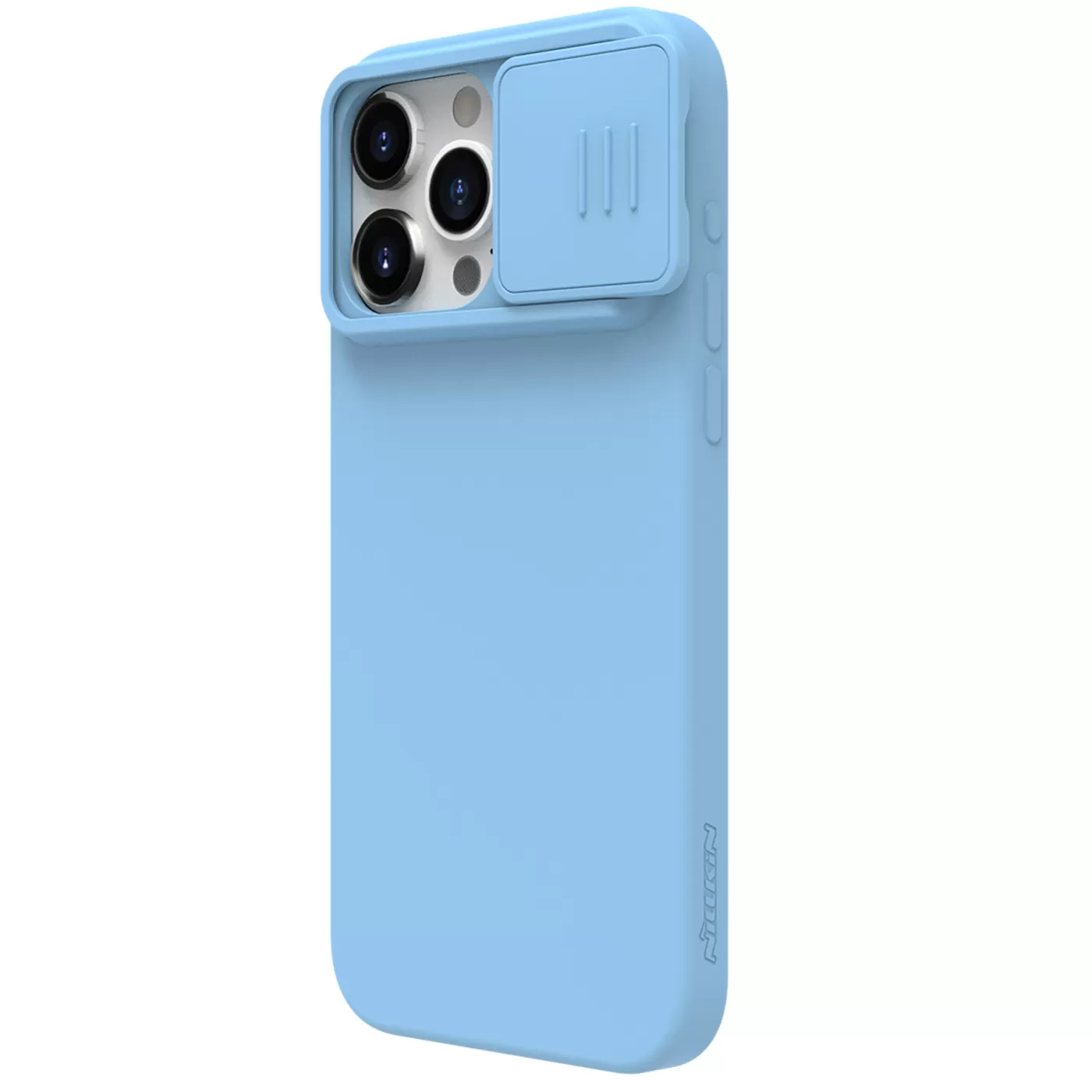 Apple iPhone 15 Pro Max case blue NILLKIN CAMSHIELD SILKY SILICONE