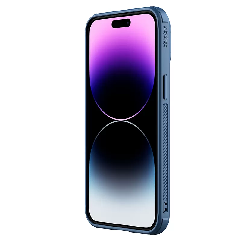 Apple iPhone 15 Pro Max skal blå NILLKIN CAMSHIELD PROP LEATHER MAGNETIC