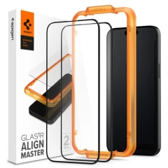 iPhone iPhone 15 Pro Max skärmskydd SPIGEN ALM GLASS FC 2-PACK Apple iPhone 15 Pro Max