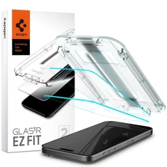 iPhone iPhone 15 Pro Max skärmskydd SPIGEN GLAS.TR ”EZ FIT” 2-PACK Apple iPhone 15 Pro Max