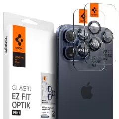 Apple iPhone 15 Pro Max aizsargstikls  SPIGEN OPTIK.TR ”EZ FIT” CAMERA PROTECTOR 2-PACK