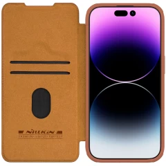 Apple iPhone 15 Pro Max case brown NILLKIN QIN PRO LEATHER