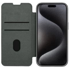 Apple iPhone 15 Pro Max case gray NILLKIN QIN PRO LEATHER (CLOTH VERSION)