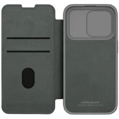 Apple iPhone 15 Pro Max case gray NILLKIN QIN PRO LEATHER (CLOTH VERSION)