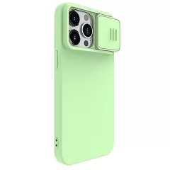 Apple iPhone 15 Pro Max case green NILLKIN CAMSHIELD SILKY MAGNETIC SILICON