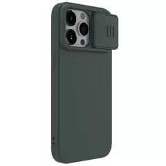 Apple iPhone 15 Pro Max case green NILLKIN CAMSHIELD SILKY MAGNETIC SILICON