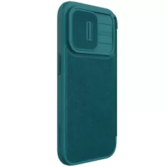 Apple iPhone 15 Pro Max case green NILLKIN QIN PRO LEATHER (PLAIN VERSION)