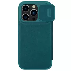 Apple iPhone 15 Pro Max case green NILLKIN QIN PRO LEATHER (PLAIN VERSION)