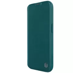 Apple iPhone 15 Pro Max case green NILLKIN QIN PRO LEATHER (PLAIN VERSION)