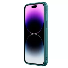 Apple iPhone 15 Pro Max skal grön NILLKIN CAMSHIELD PROP LEATHER MAGNETIC